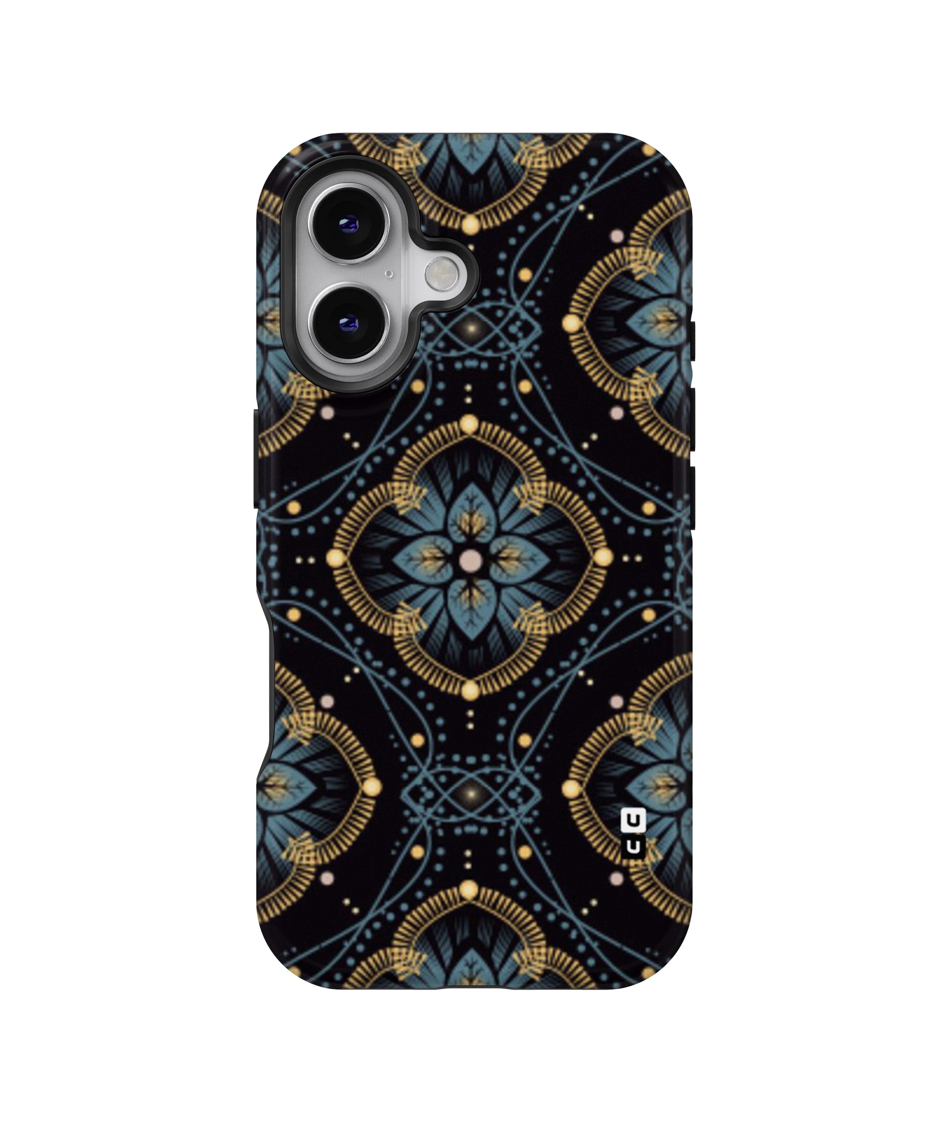 Blue with Black Flower MagSafe Bumper Case