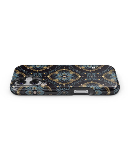 Blue with Black Flower MagSafe Bumper Case