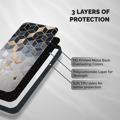Blues And Golds Shockproof Hybrid Protection (Metal + TPU) Back Case Cover
