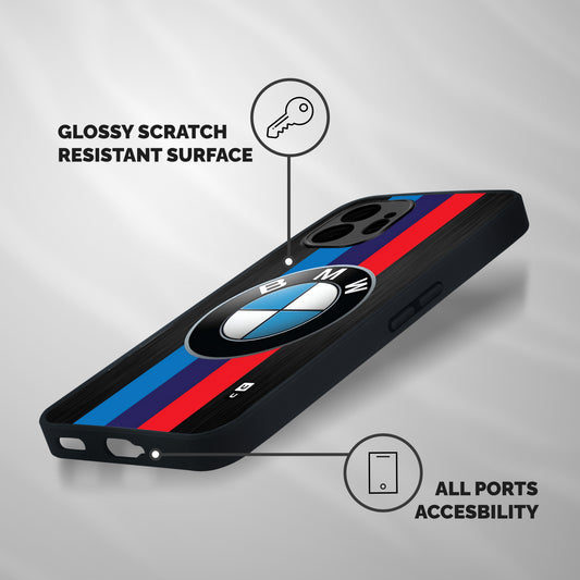 BMW Iconic Shockproof Hybrid Protection (Metal + TPU) Back Case Cover