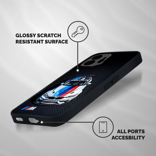 BMW Motorsport Car Shockproof Hybrid Protection (Metal + TPU) Back Case Cover