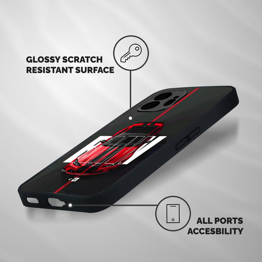 BMW Top View Racer Shockproof Hybrid Protection (Metal + TPU) Back Case Cover