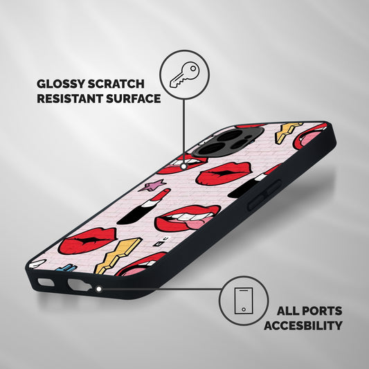 Bold Red Shockproof Hybrid Protection (Metal + TPU) Back Case Cover