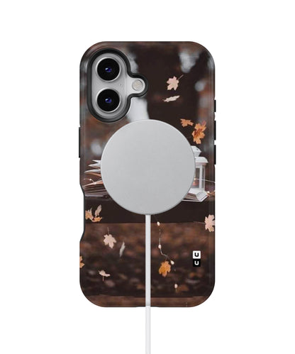 Book and Fall Leaves MagSafe Bumper Case