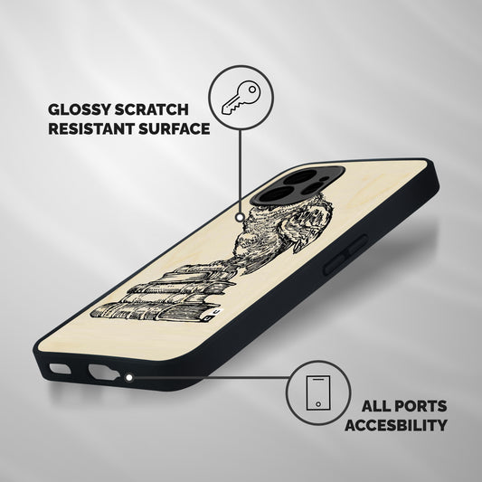 Book Owl Shockproof Hybrid Protection (Metal + TPU) Back Case Cover