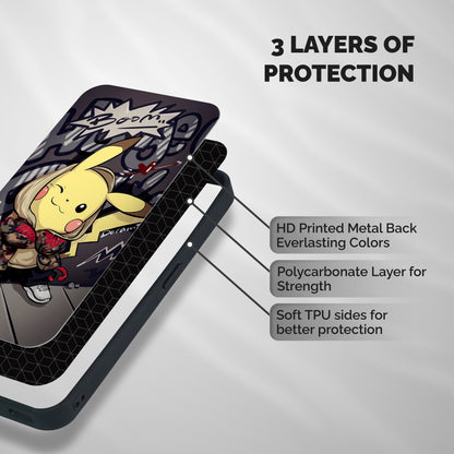Boom Fun Shockproof Hybrid Protection (Metal + TPU) Back Case Cover