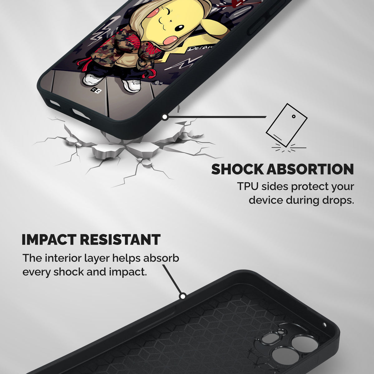 Boom Fun Shockproof Hybrid Protection (Metal + TPU) Back Case Cover