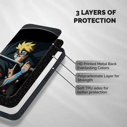 Boruto Uzumaki Stance Shockproof Hybrid Protection (Metal + TPU) Back Case Cover