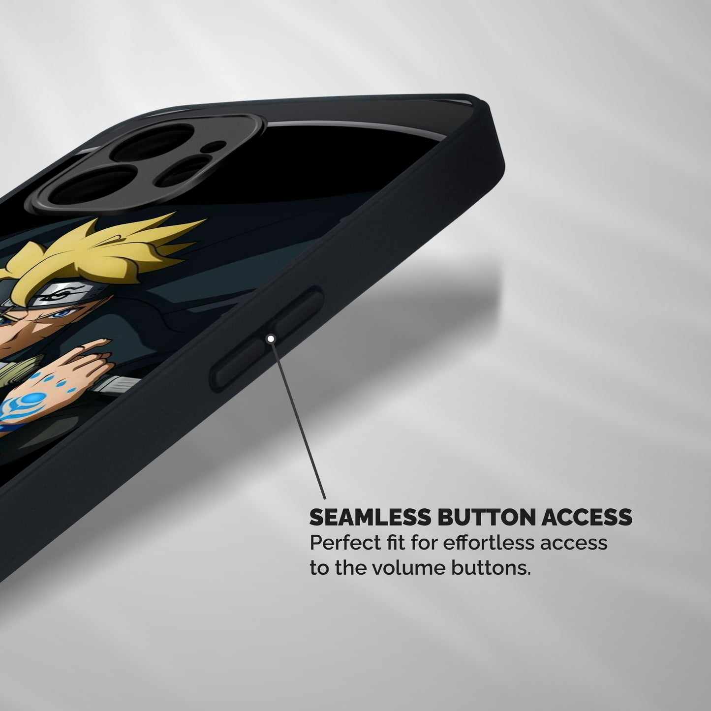 Boruto Uzumaki Stance Shockproof Hybrid Protection (Metal + TPU) Back Case Cover