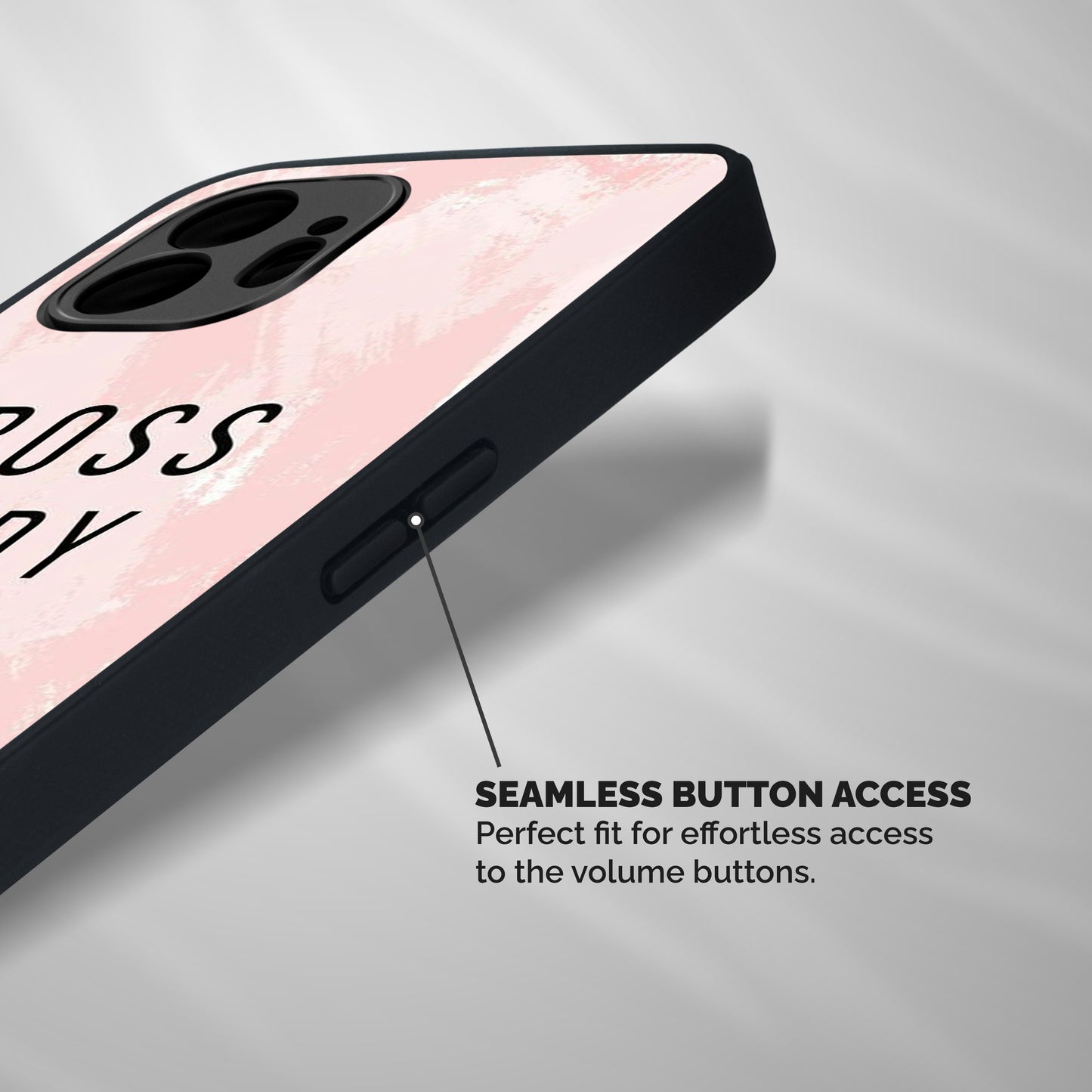 Boss Lady Pink Shockproof Hybrid Protection (Metal + TPU) Back Case Cover