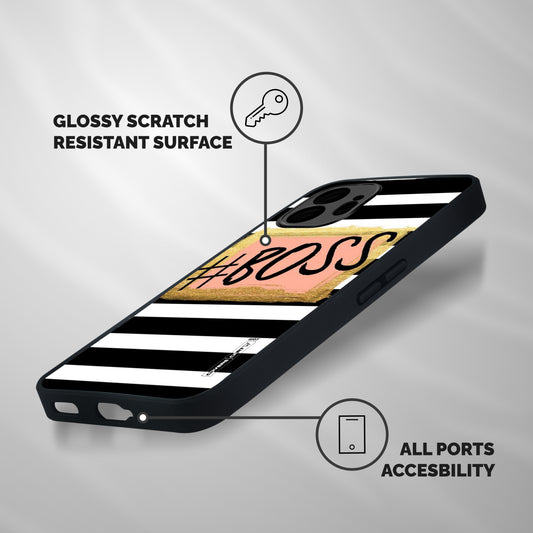 Boss Stripes Shockproof Hybrid Protection (Metal + TPU) Back Case Cover