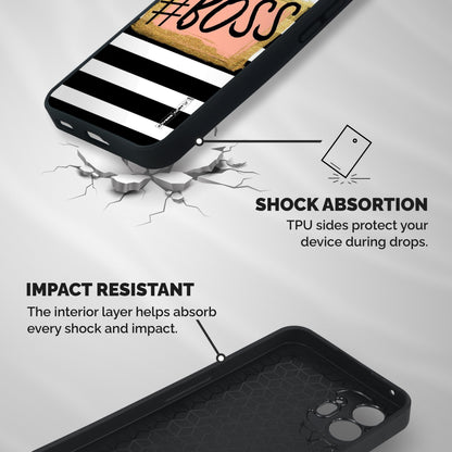 Boss Stripes Shockproof Hybrid Protection (Metal + TPU) Back Case Cover