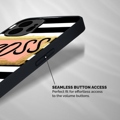 Boss Stripes Shockproof Hybrid Protection (Metal + TPU) Back Case Cover