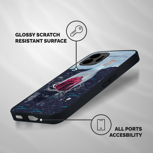 Bottle Heart Shockproof Hybrid Protection (Metal + TPU) Back Case Cover