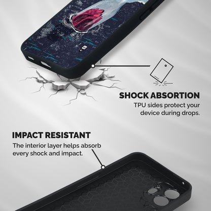 Bottle Heart Shockproof Hybrid Protection (Metal + TPU) Back Case Cover