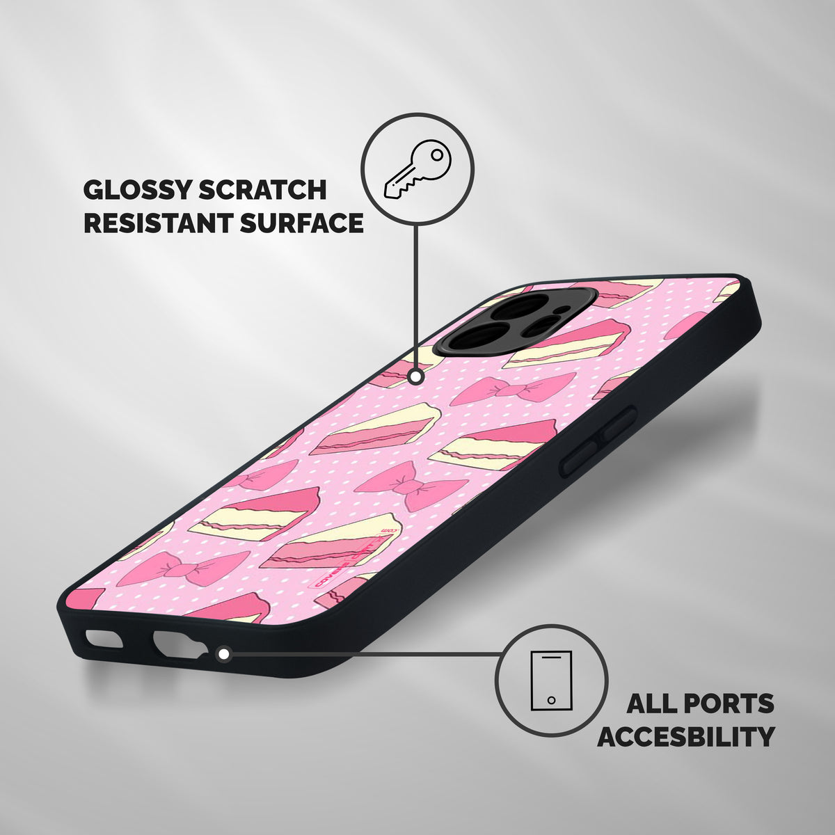 Bow Cake Shockproof Hybrid Protection (Metal + TPU) Back Case Cover