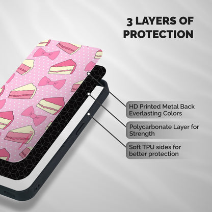Bow Cake Shockproof Hybrid Protection (Metal + TPU) Back Case Cover