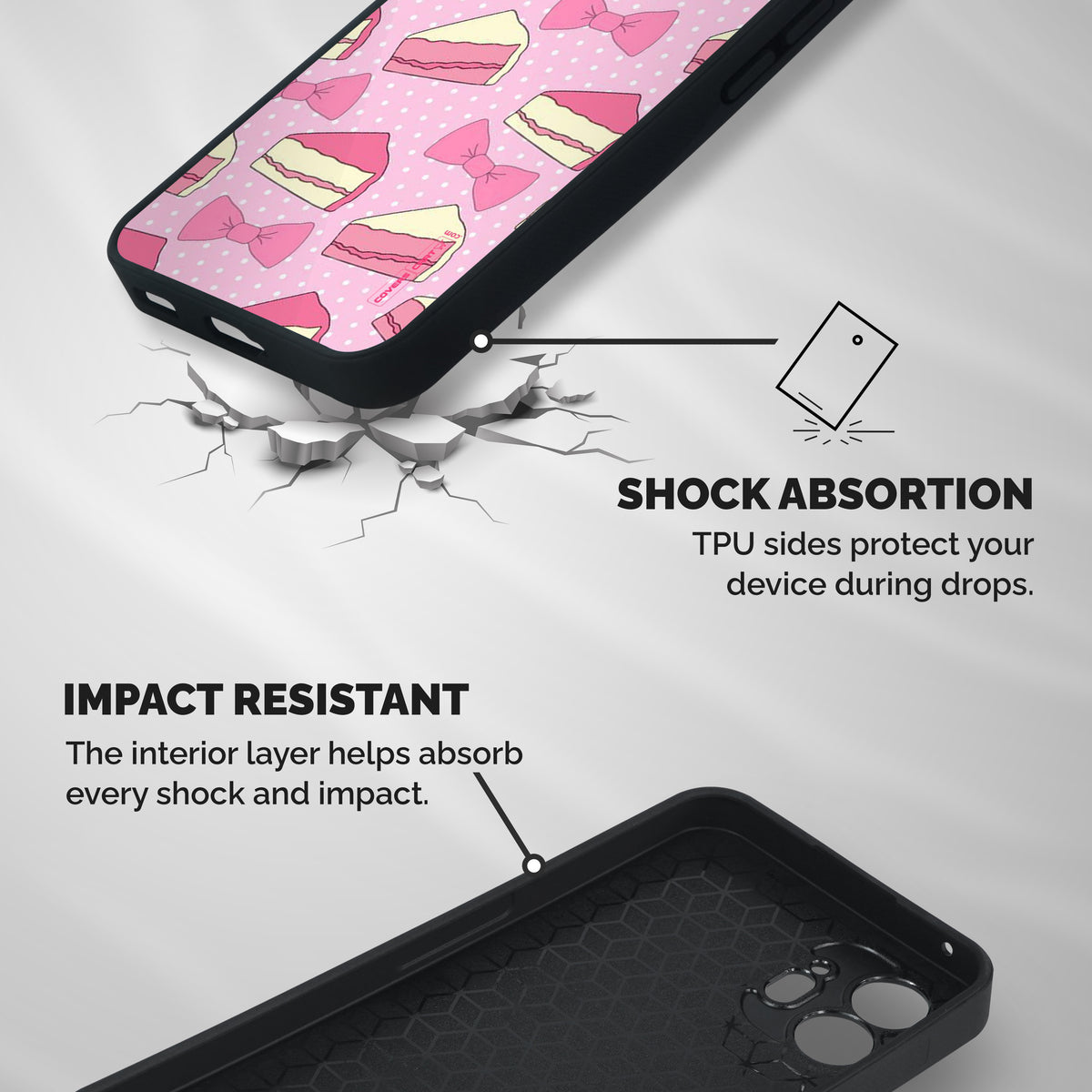 Bow Cake Shockproof Hybrid Protection (Metal + TPU) Back Case Cover