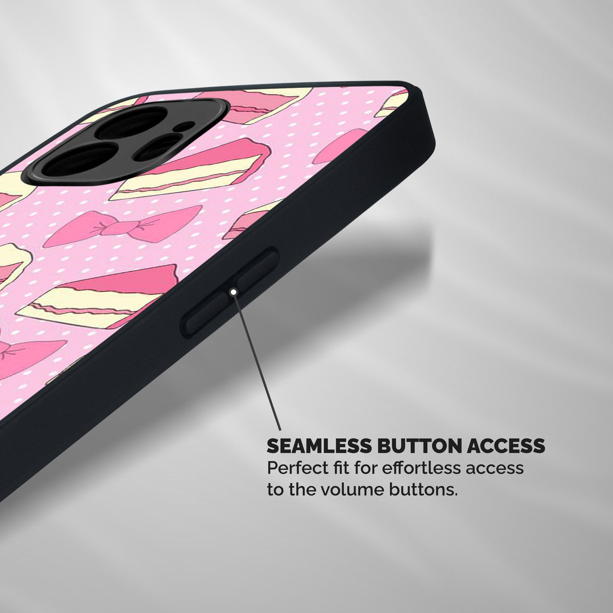 Bow Cake Shockproof Hybrid Protection (Metal + TPU) Back Case Cover