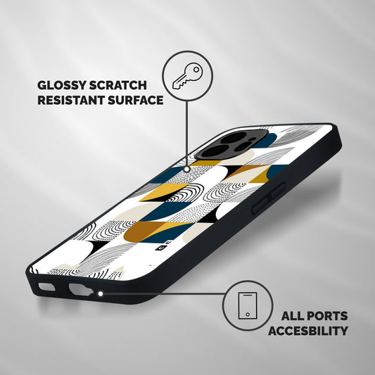 Boxes Pattern Shockproof Hybrid Protection (Metal + TPU) Back Case Cover