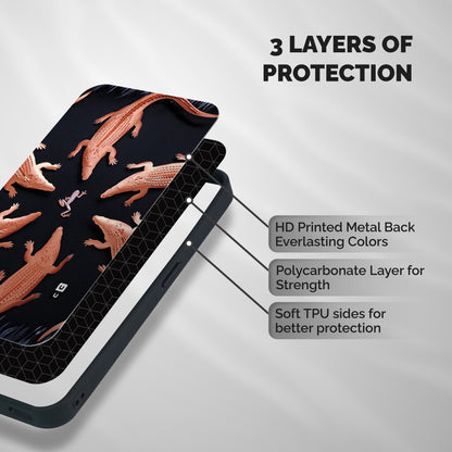 Brave Frog Shockproof Hybrid Protection (Metal + TPU) Back Case Cover