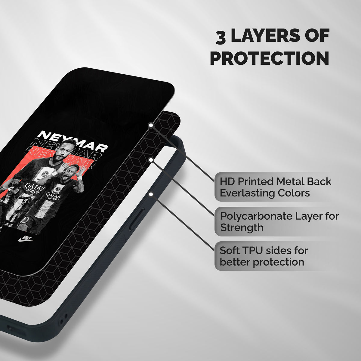Brazilian Brilliance Shockproof Hybrid Protection (Metal + TPU) Back Case Cover