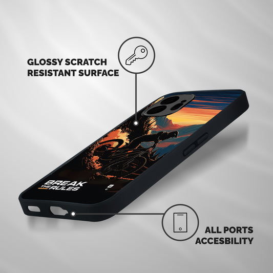 Break The Rules Shockproof Hybrid Protection (Metal + TPU) Back Case Cover