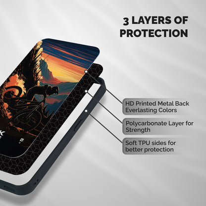 Break The Rules Shockproof Hybrid Protection (Metal + TPU) Back Case Cover
