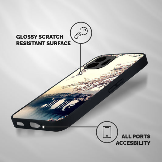 Bridge Blossom Shockproof Hybrid Protection (Metal + TPU) Back Case Cover