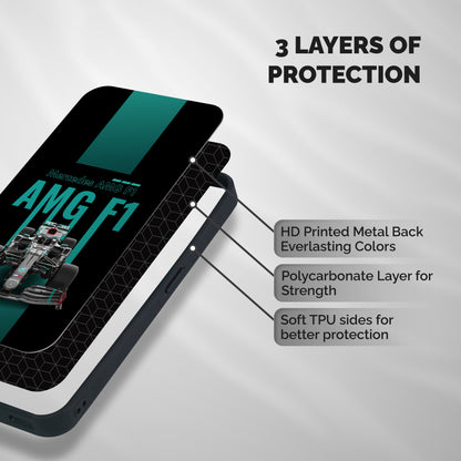 Brisk Car Shockproof Hybrid Protection (Metal + TPU) Back Case Cover