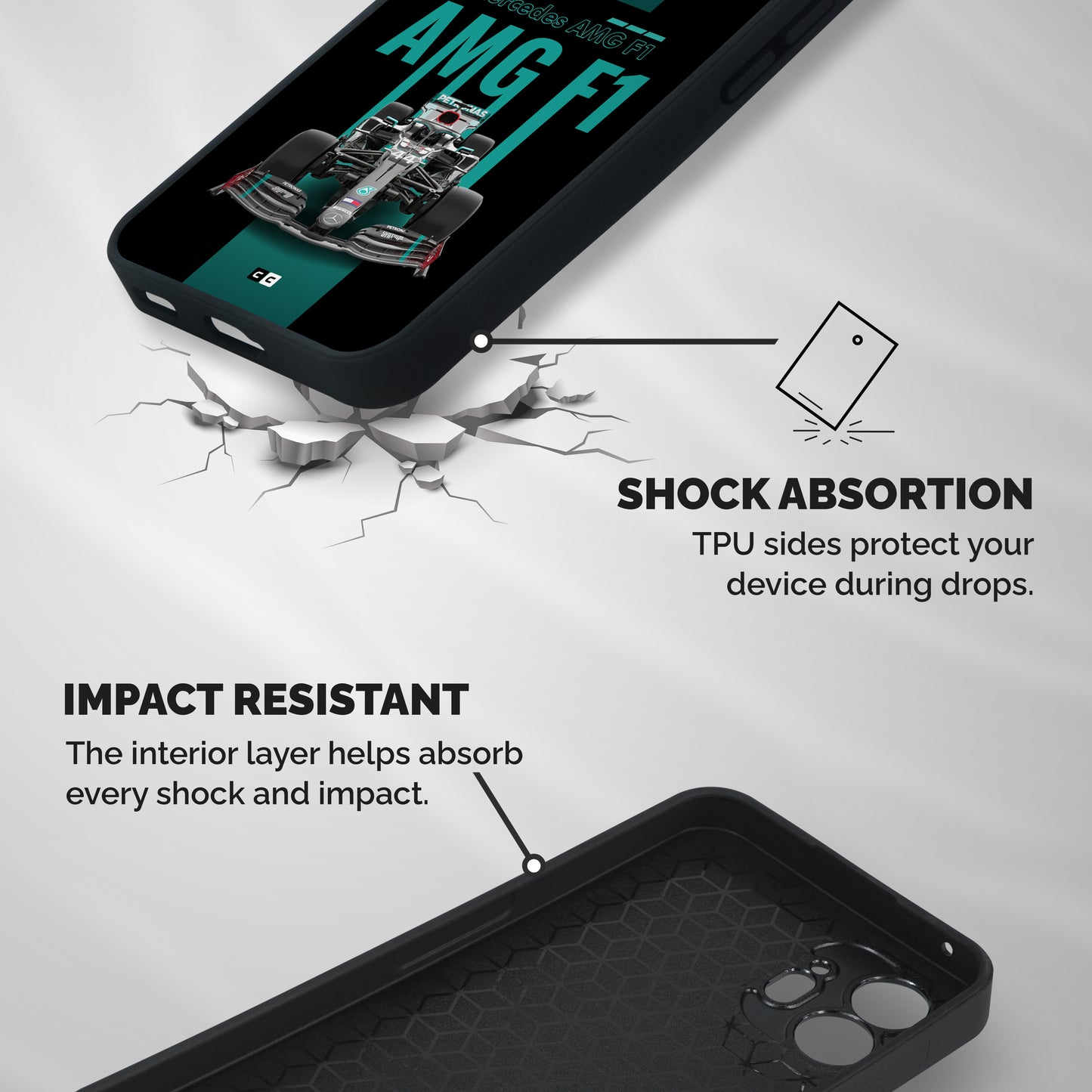 Brisk Car Shockproof Hybrid Protection (Metal + TPU) Back Case Cover