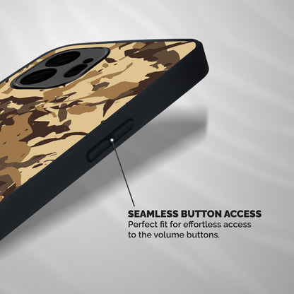 Brown Camouflage Army Shockproof Hybrid Protection (Metal + TPU) Back Case Cover