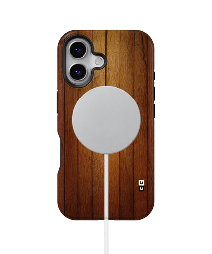 Brown Wood Design MagSafe Bumper Case