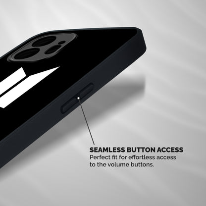 BTS Logo Black Shockproof Hybrid Protection (Metal + TPU) Back Case Cover