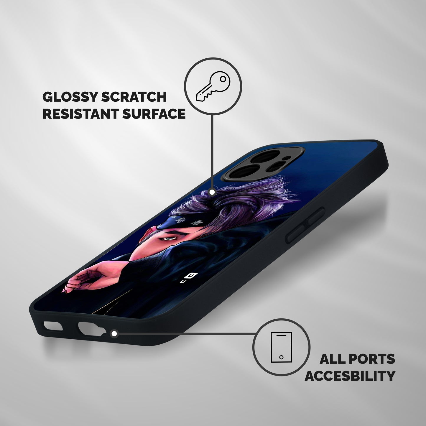 BTS Namjoon Artwork Shockproof Hybrid Protection (Metal + TPU) Back Case Cover