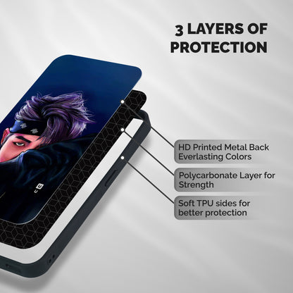 BTS Namjoon Artwork Shockproof Hybrid Protection (Metal + TPU) Back Case Cover