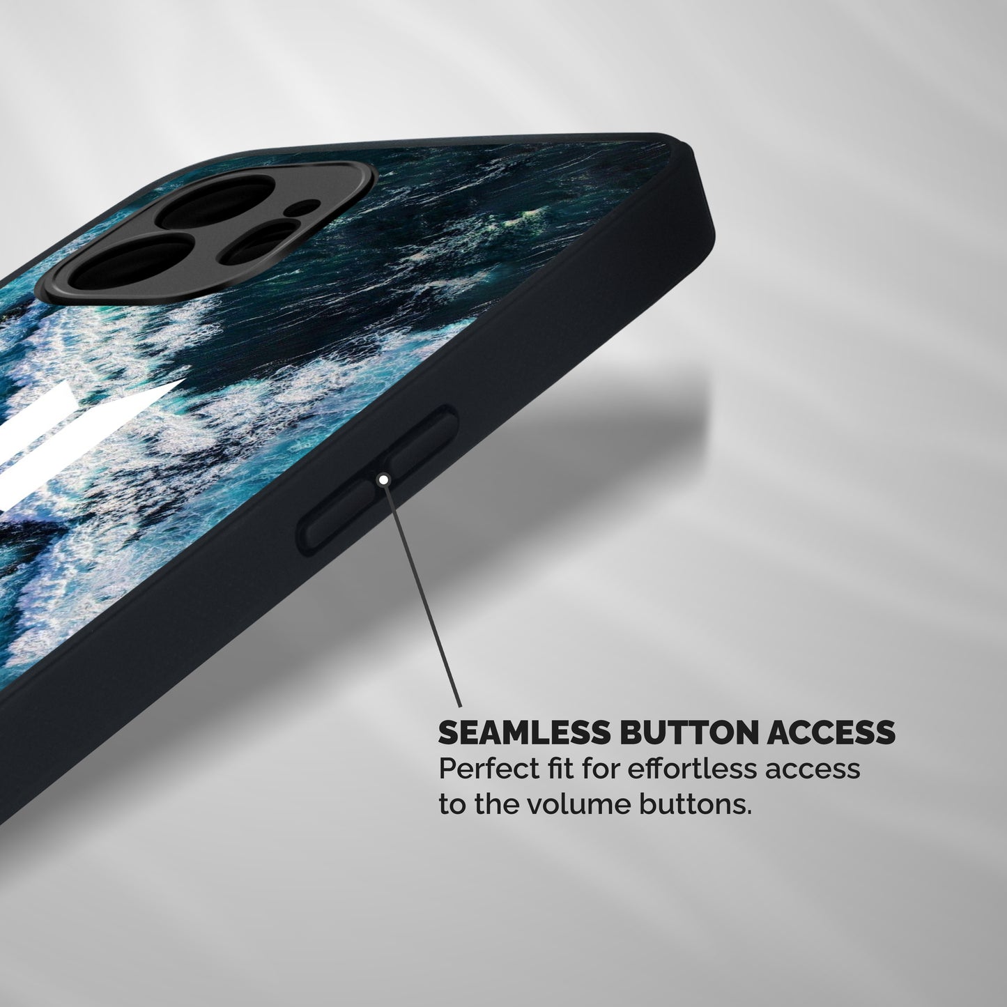 BTS Ocean Waves Shockproof Hybrid Protection (Metal + TPU) Back Case Cover