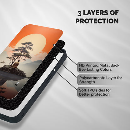Buddha Nature Shockproof Hybrid Protection (Metal + TPU) Back Case Cover