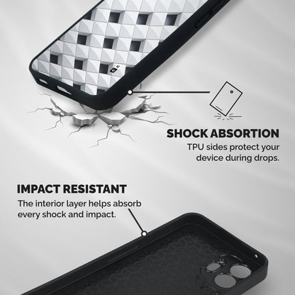 Building Pattern Shockproof Hybrid Protection (Metal + TPU) Back Case Cover