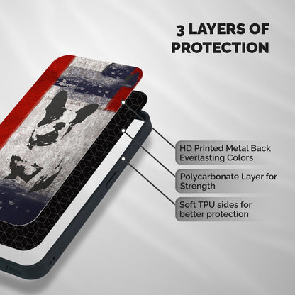 Bull Dog Shockproof Hybrid Protection (Metal + TPU) Back Case Cover