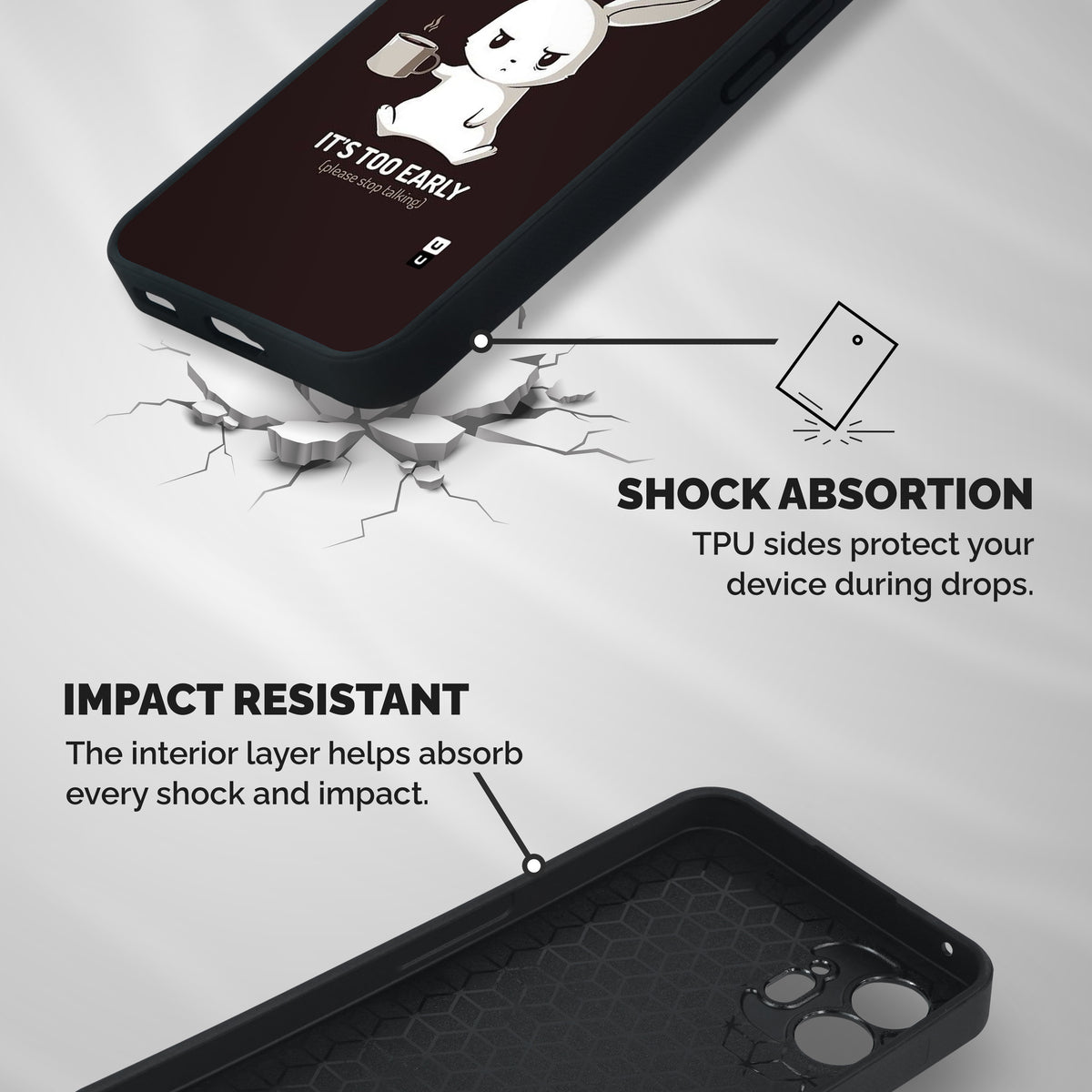 Bunny Early Shockproof Hybrid Protection (Metal + TPU) Back Case Cover