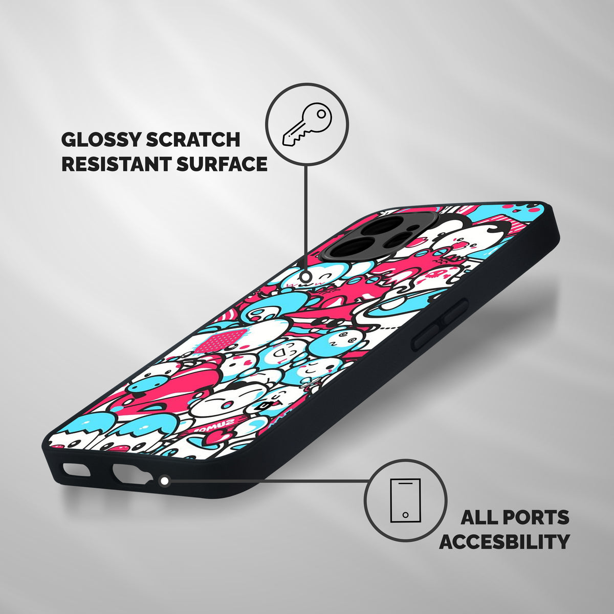 Bunny Quirk Shockproof Hybrid Protection (Metal + TPU) Back Case Cover
