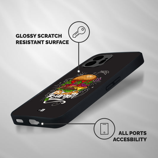 Burger Lover Shockproof Hybrid Protection (Metal + TPU) Back Case Cover