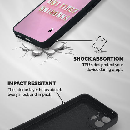 But First Unicorns Shockproof Hybrid Protection (Metal + TPU) Back Case Cover