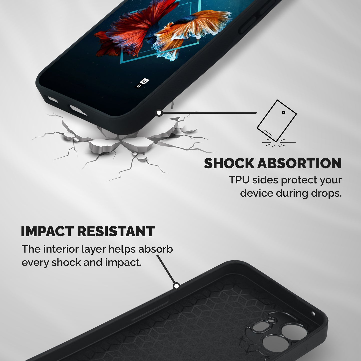 Butterfly Diamond Design Shockproof Hybrid Protection (Metal + TPU) Back Case Cover