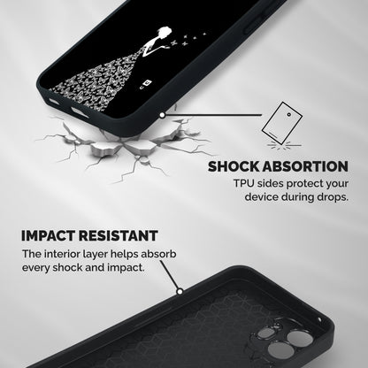 Butterfly Dress Shockproof Hybrid Protection (Metal + TPU) Back Case Cover