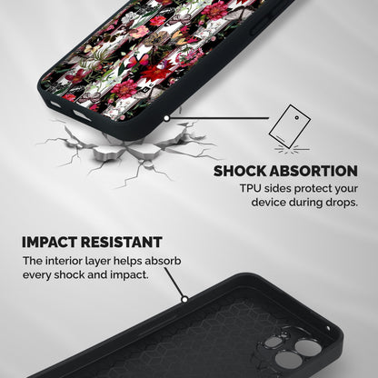 Butterfly Flowers Shockproof Hybrid Protection (Metal + TPU) Back Case Cover