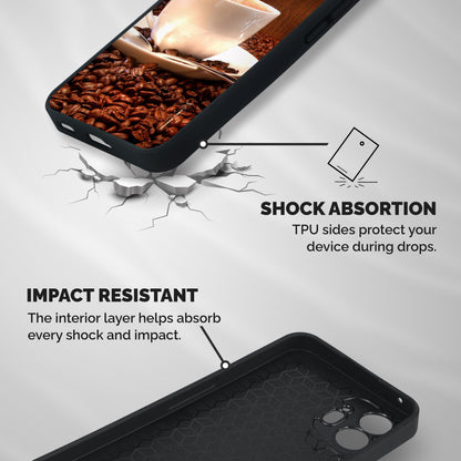 Caffeine Beans Shockproof Hybrid Protection (Metal + TPU) Back Case Cover