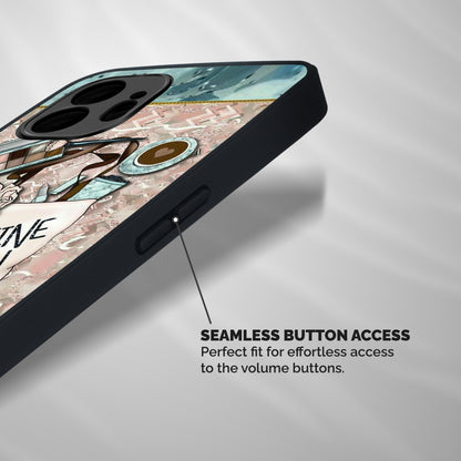 Caffeine Queen Shockproof Hybrid Protection (Metal + TPU) Back Case Cover