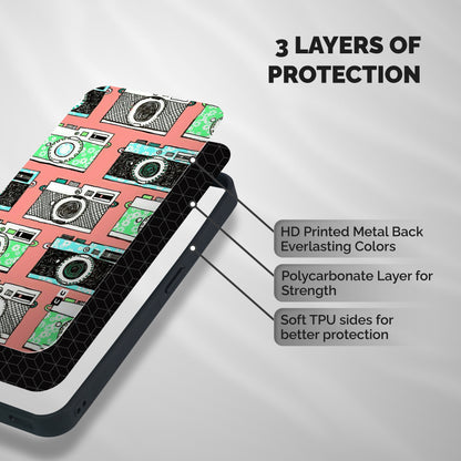 Cam Art Loving Shockproof Hybrid Protection (Metal + TPU) Back Case Cover